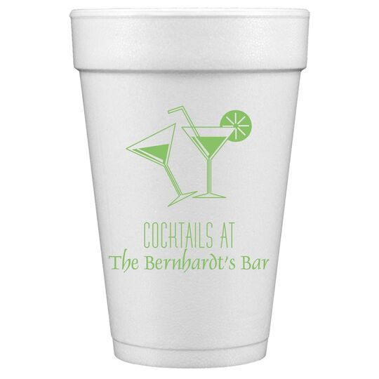 Cocktail Glasses Styrofoam Cups